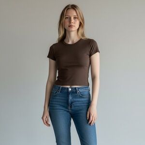 Brandy Melville John Galt Olive Green Baby-T